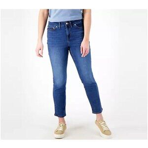 Encore By Indian Menzel Petite Skinny Ankle Jeans Size 12 Medium Wash A516302